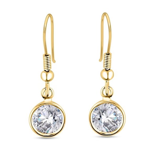 CZ Diamond and Austrian Crystal Butterfly Charm Bracelet/Earrings in Goldtone - Picture 4 of 5